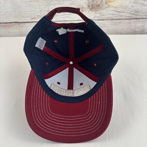 Dodge Ram Hat Embroidered Logo Flag Blue Burgundy Adjustable - Picture 5 of 7